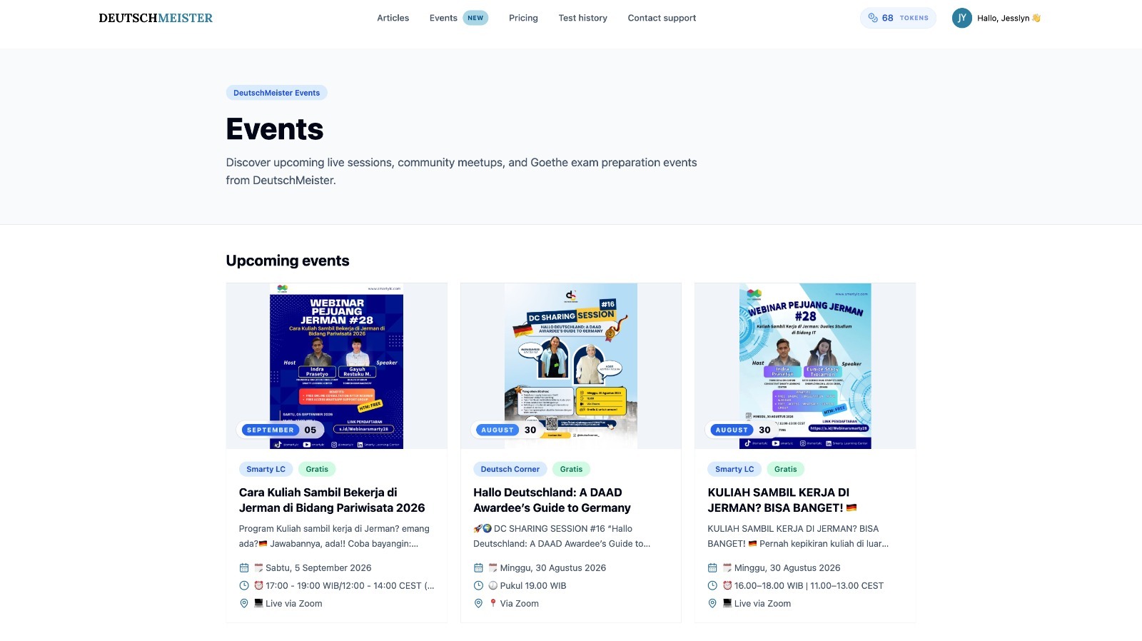 Discover Germany-Related Webinars & Events on Deutschmeister