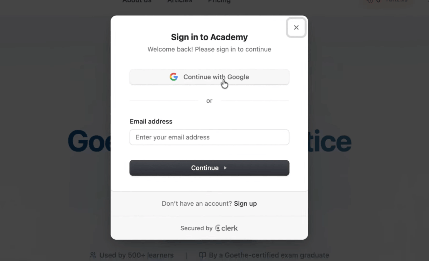 Sign Up form video